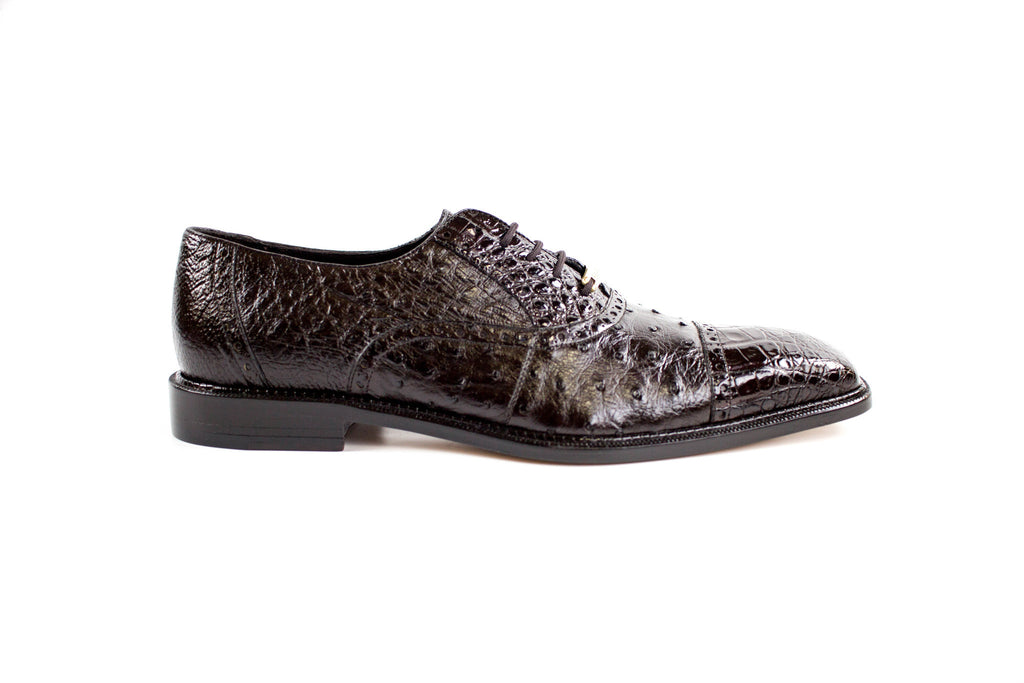 Belvedere Onesto II Genuine Ostrich and Crocodile Shoes 1419 | Uptown ...